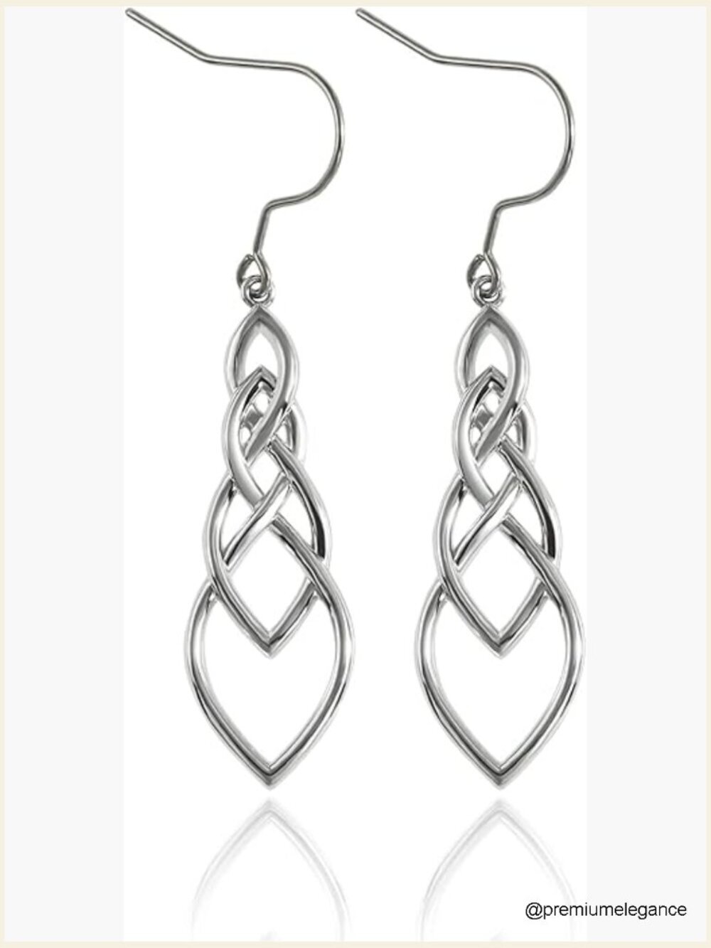 Pure Titanium Hypoallergenic Drop Earrings Celtic Knot CZ Cross Heart Birthstone